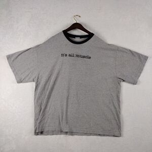 No Boundaries Gray Graphic Shirt Mens Length Size 26 It's All Muscle